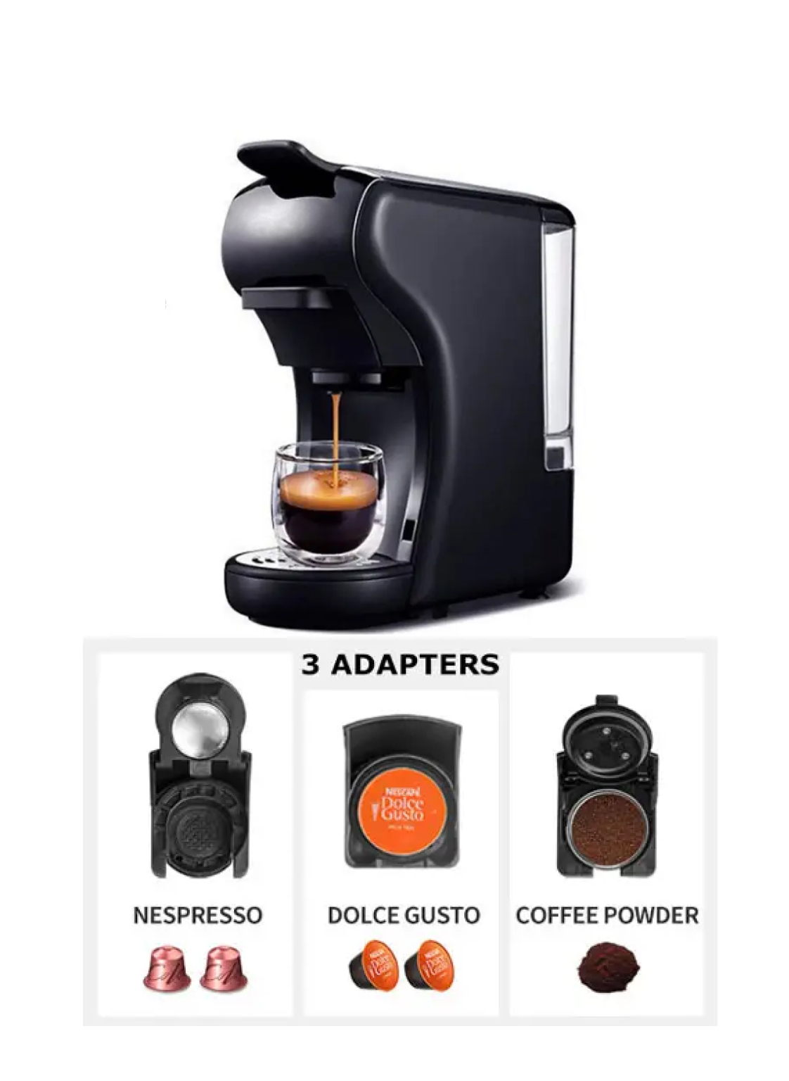 3 in 1 functionality coffee machine