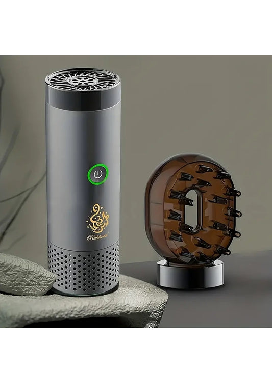 Electric Portable Mubkhar With Hair Brush