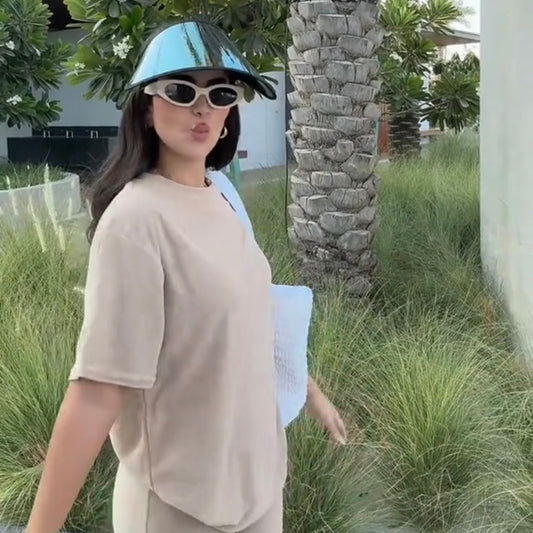 Light Beige Vintage Oval Sunglasses