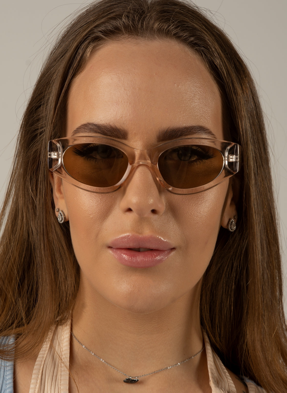 Clear Champagne Vintage Oval for women