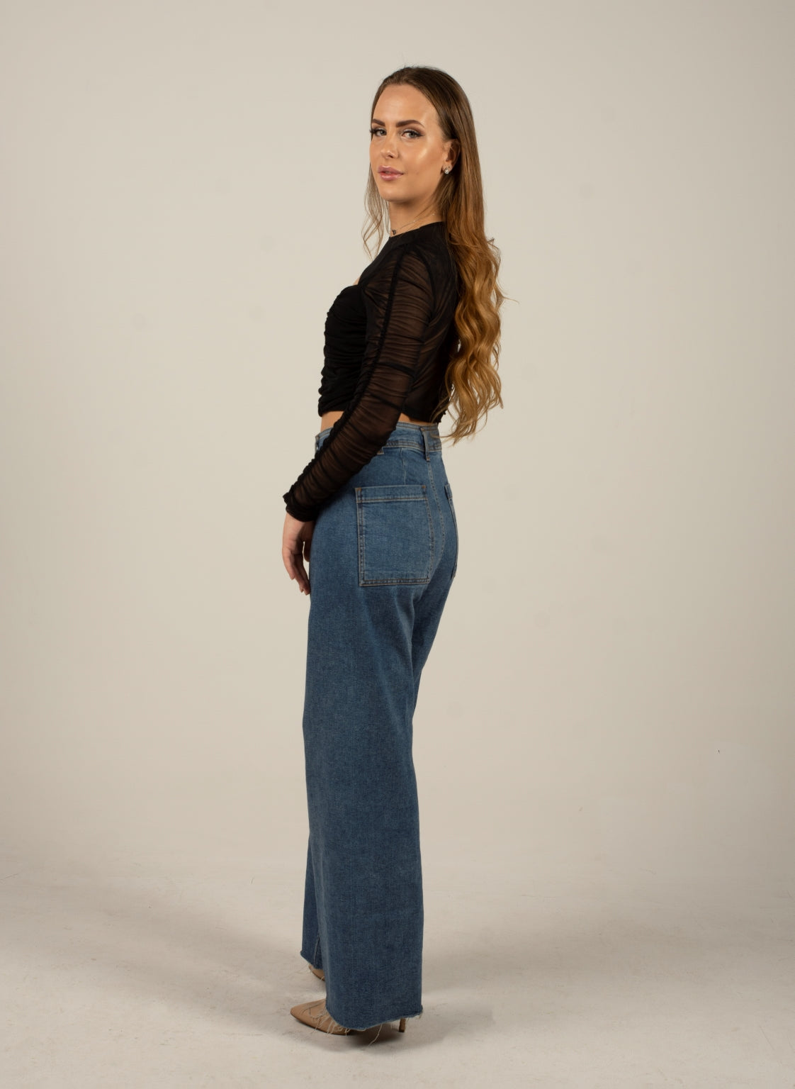 Hollow Out Voile Top for women