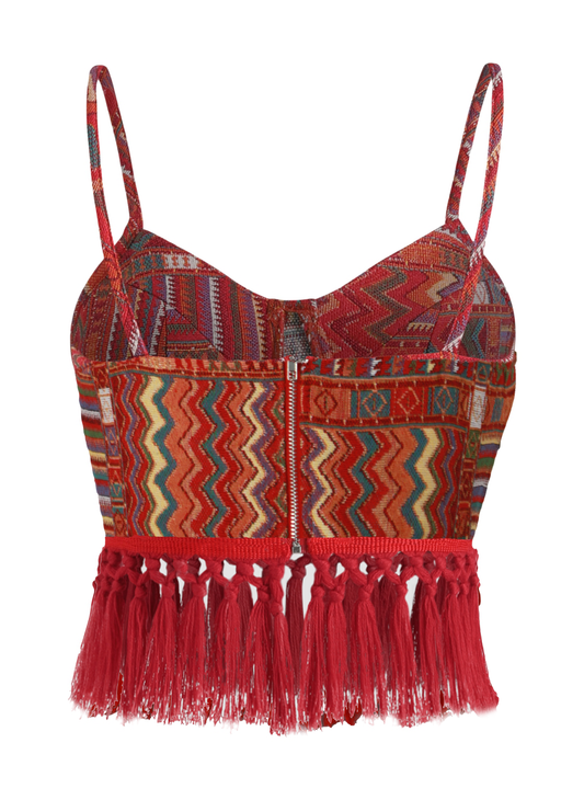 Tassel Corset Tank Top
