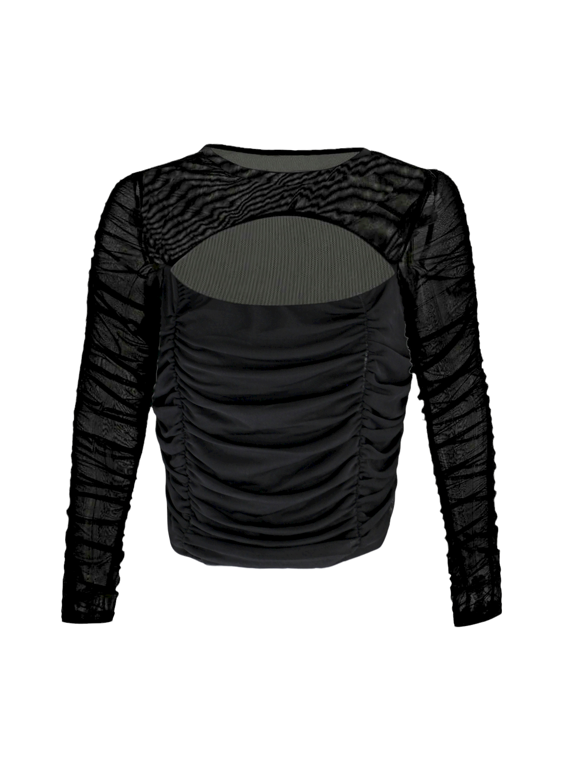 Hollow Out Voile Top