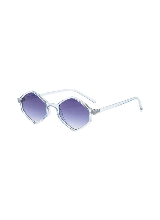 Blue Polygon Sunglasses