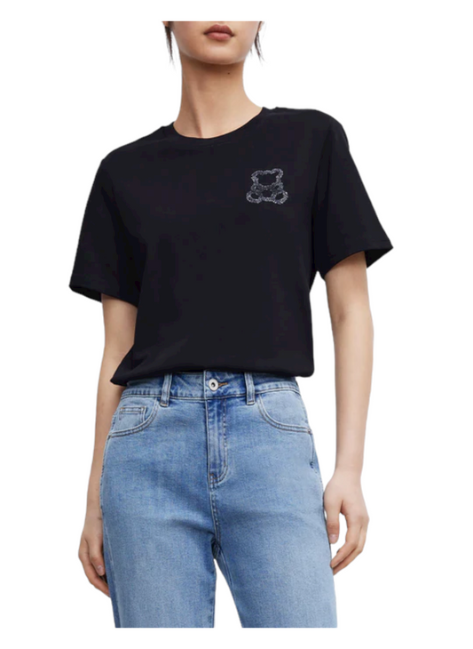 ladies bear neck tee shirts