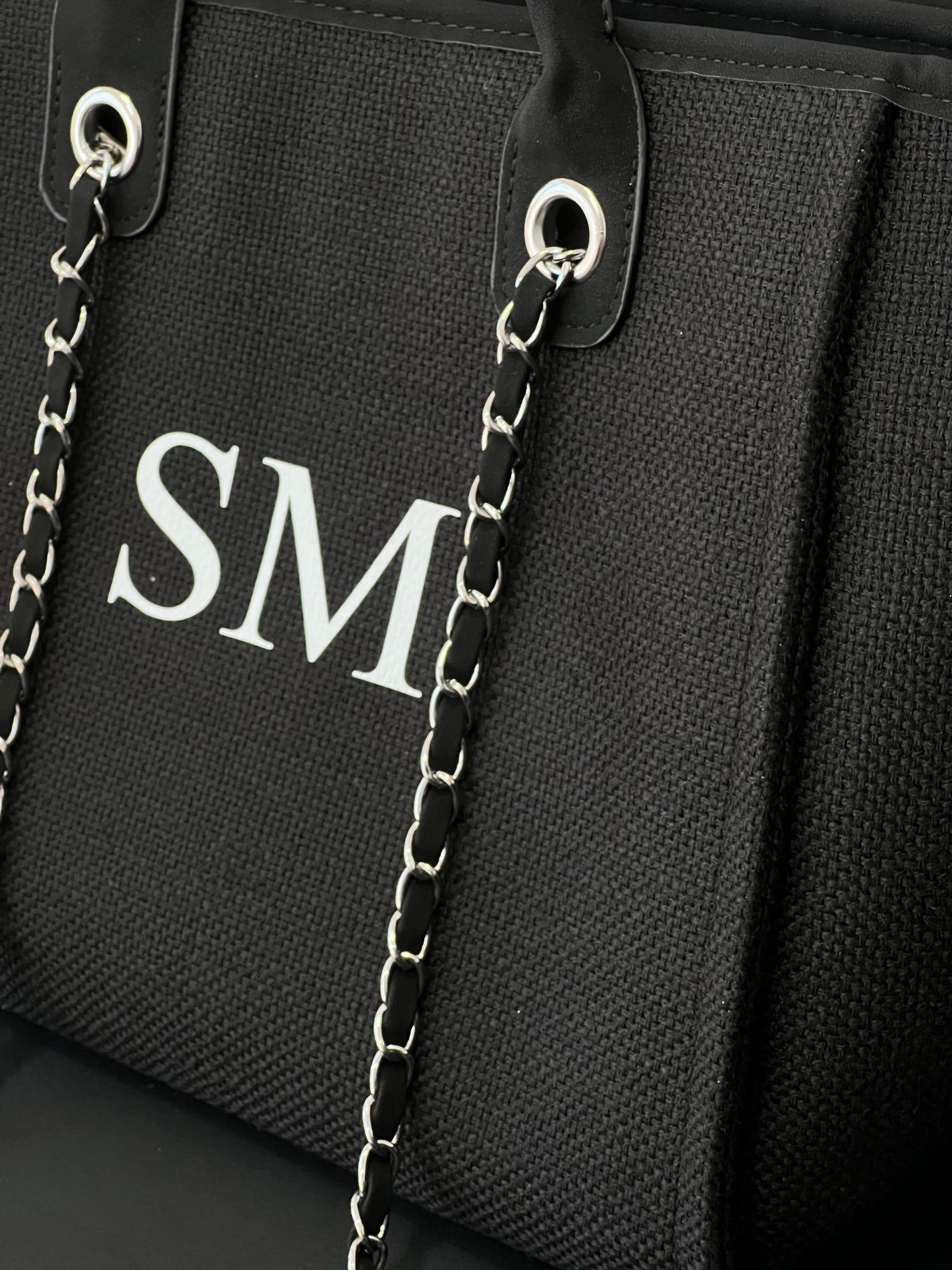 Black Canva Tote Bag