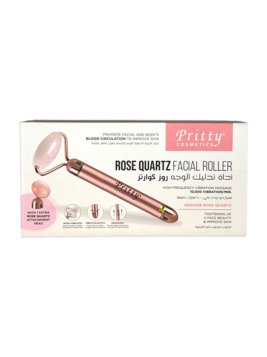 Vibrate Rose Quartz Facial Roller