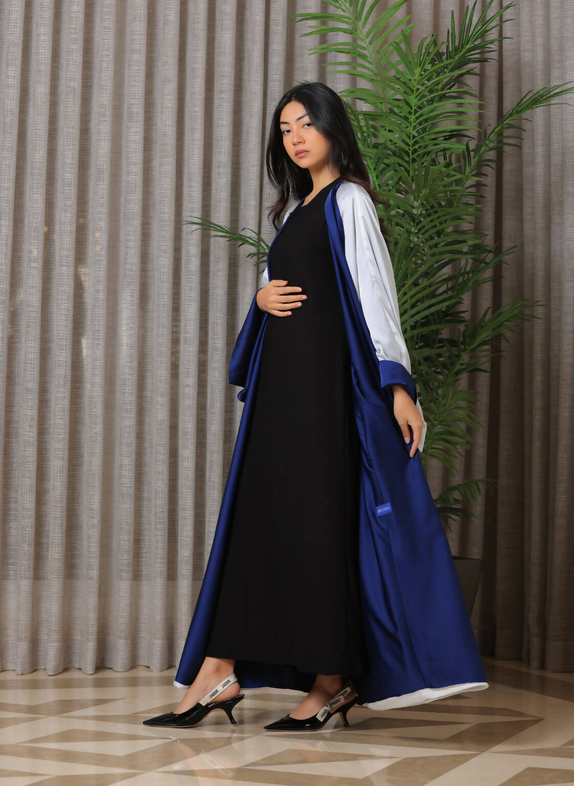 Double Sided Satin Abaya