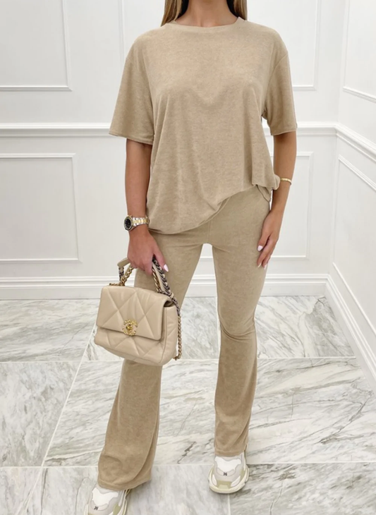 Rosie Stone Oversized Toweling Loungewear Set