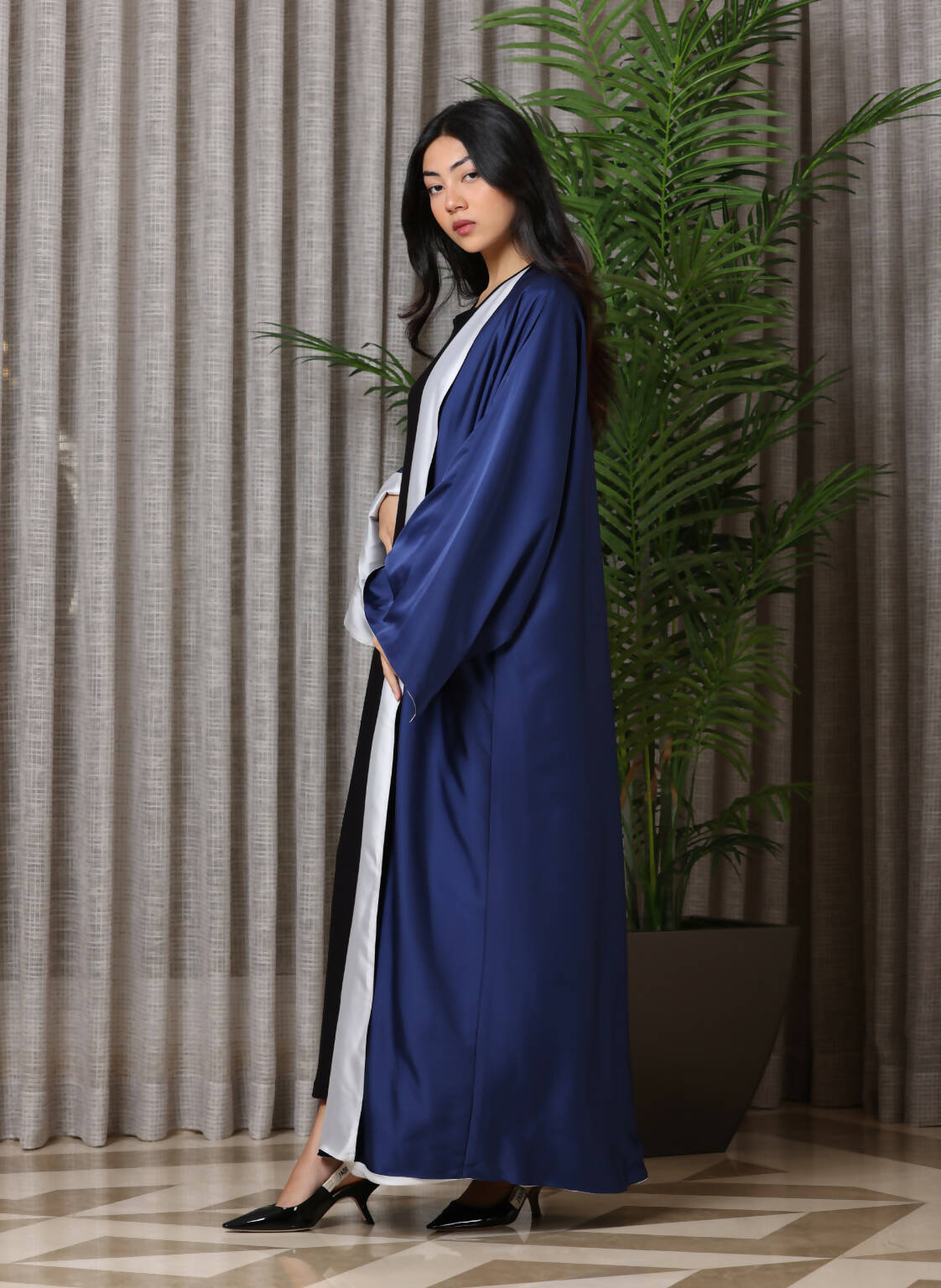Double Sided Satin Abaya
