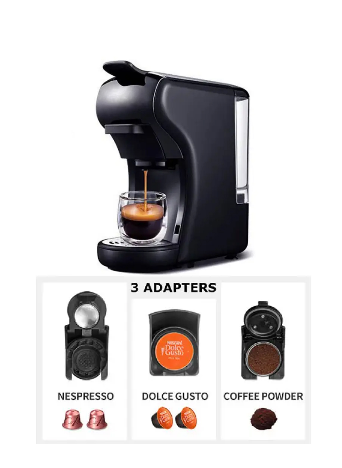 3 in 1 functionality coffee machine