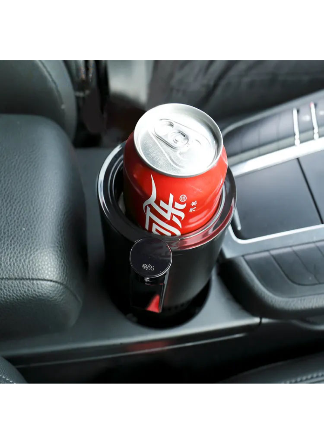 Car cooling and heating cup holder with LED temperature