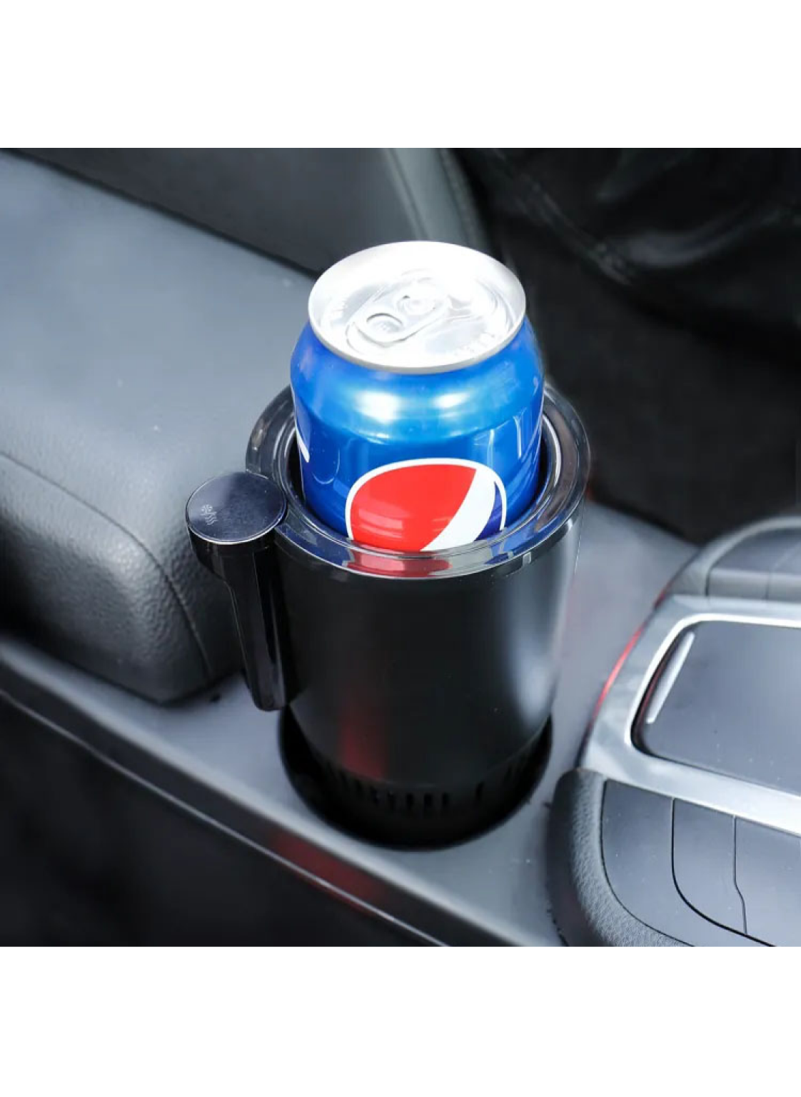 Car cooling and heating cup holder with LED temperature