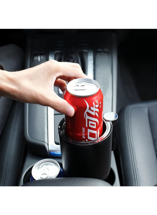Car cooling and heating cup holder with LED temperature