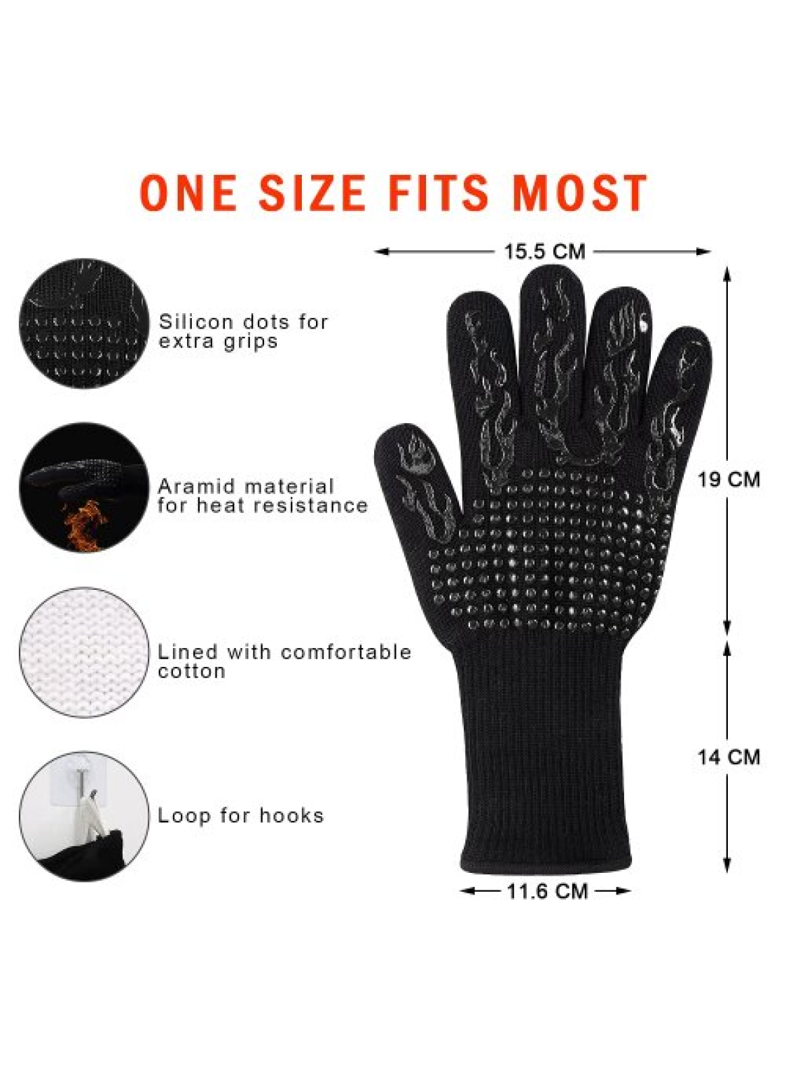 Heat Resistant Barbecue Protection Gloves