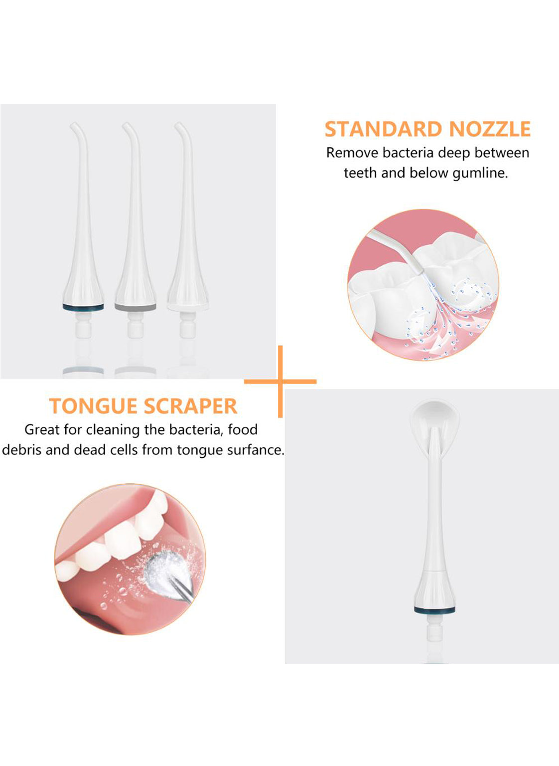 Mornwell Water Flosser with Tongue Scraper
