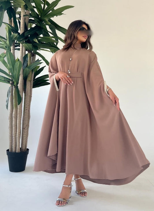 Brown Dress With Inner Belt
