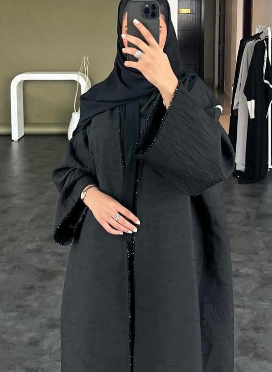 Black Cotton Abaya