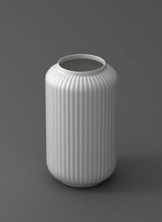 Vase, white, 22 cm