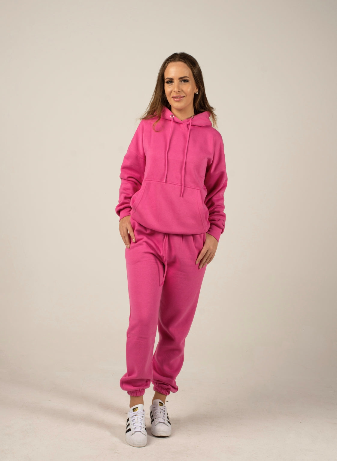 Hot Pink essential hooded set