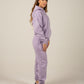 Women Lilac essential hooded set