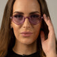Clear Purple Polygon sunglasses