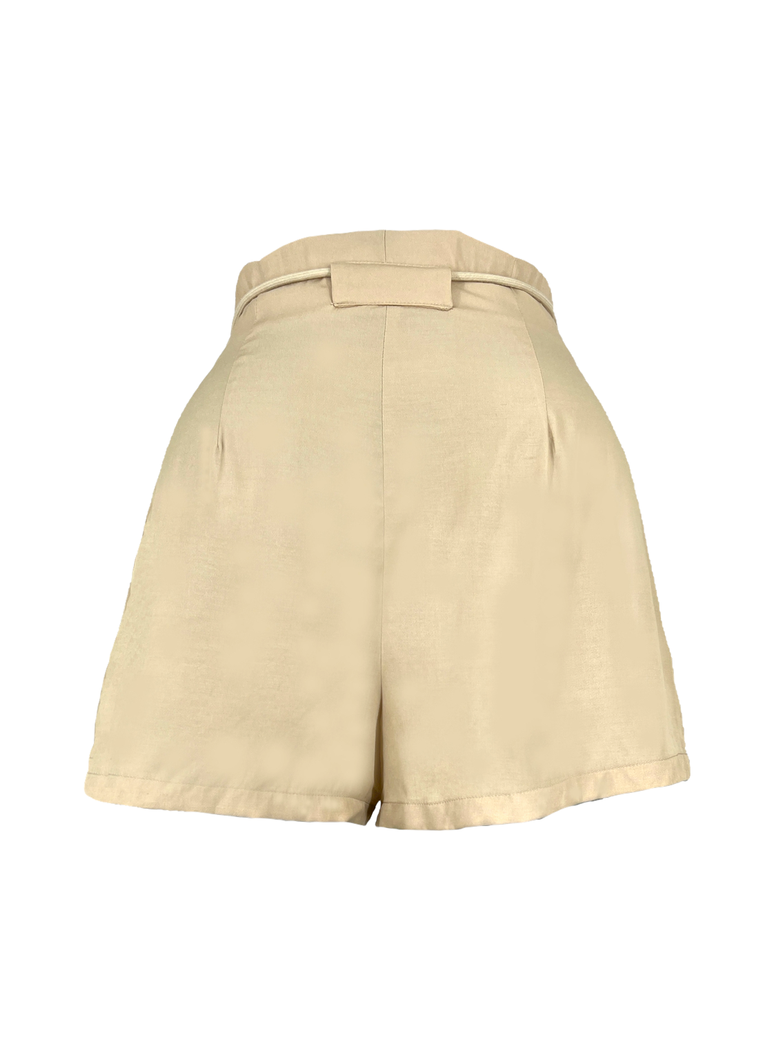 Solid Pleated Shorts