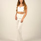 White Solid V-Wire Tank Top