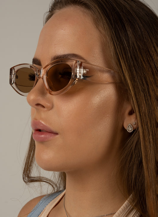 ladies Clear Champagne Vintage Oval 