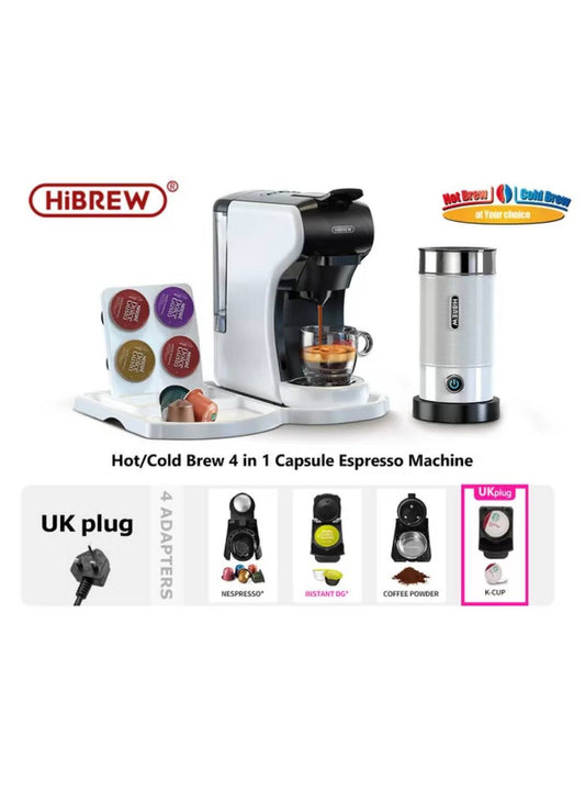 HiBREW H1A 4in1 Multi Capsules Machine + M1A Milk Frother