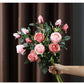 High-end and light luxury Bulgarian Roses (6 branches – dark pink and light pink – Artificial)