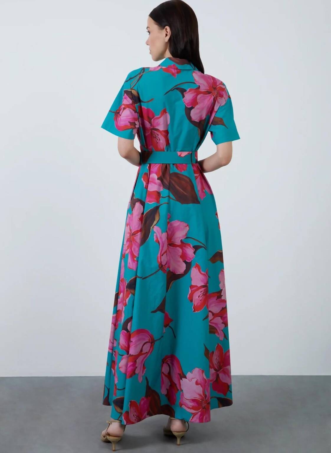 Blue x Pink Floral Dress