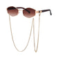 Brown sunglasses with Golden Chain