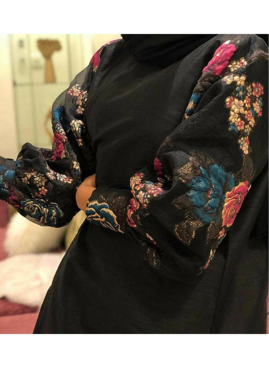 Floral Sleeves Abaya