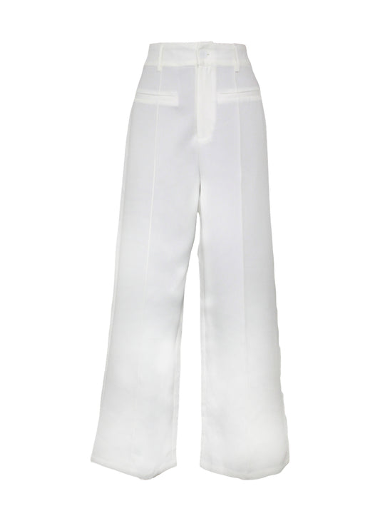 Solid Stitch Straight Leg Trousers