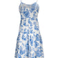 Toile de Jouy Bow Mini Dress