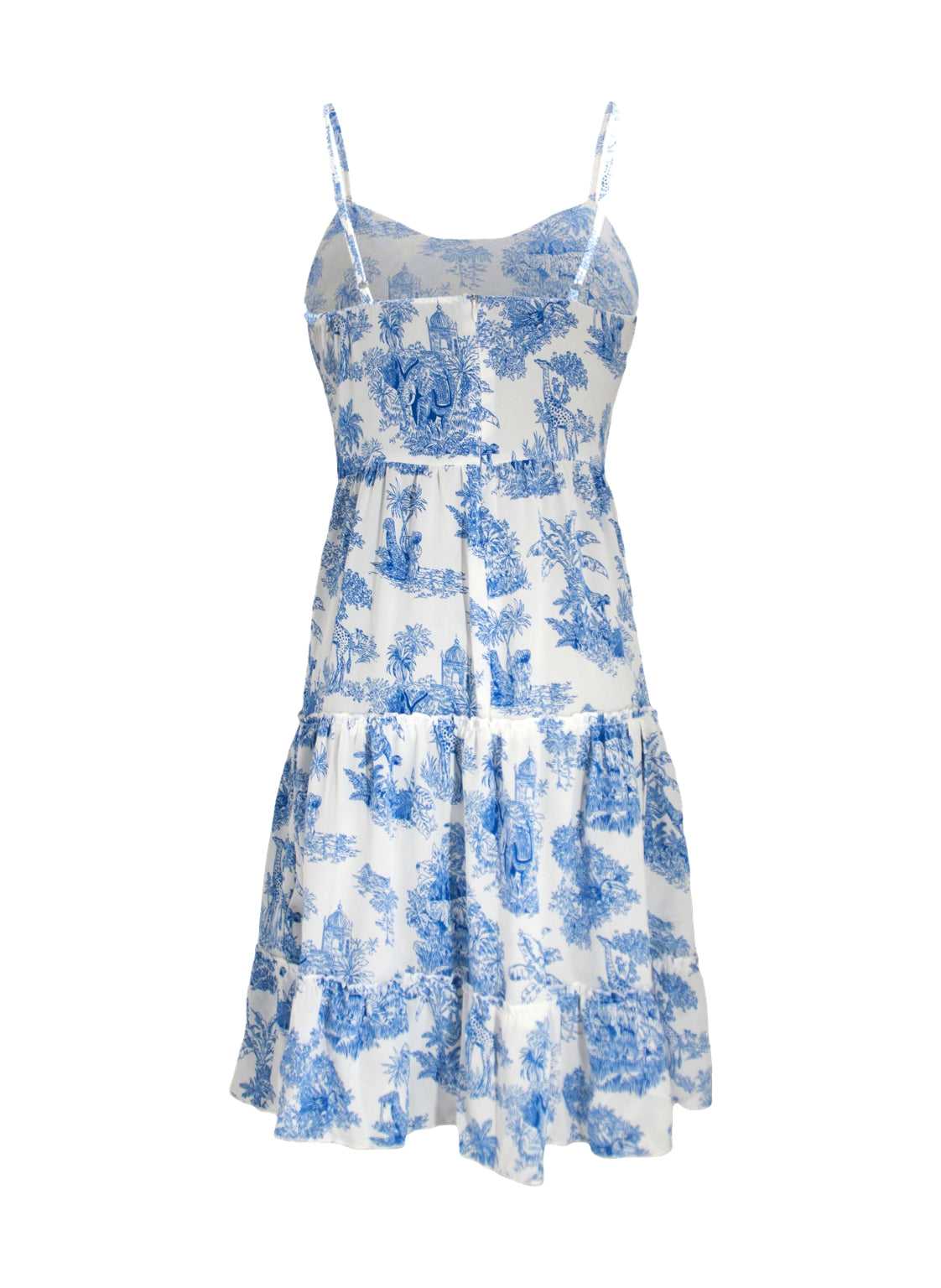 Toile de Jouy Bow Mini Dress