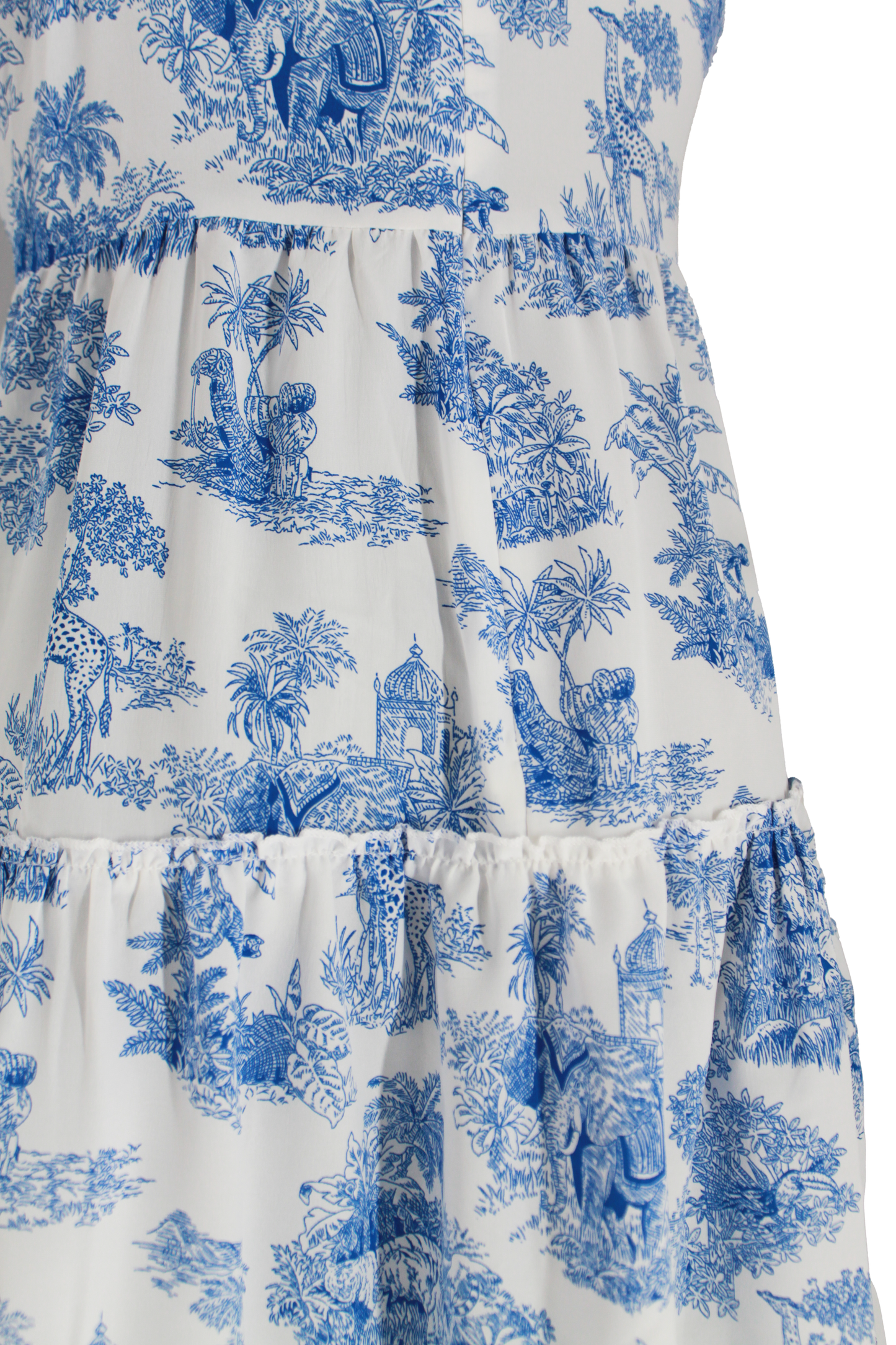 Toile de Jouy Bow Mini Dress details