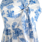 Toile de Jouy Bow Mini Dress details