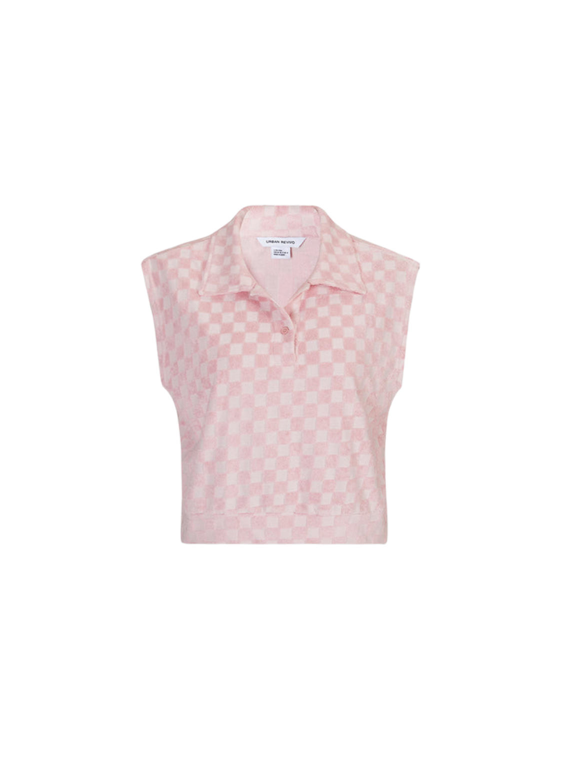 Checkered Pattern Polo Shirt