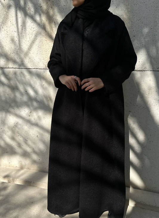 Black Fur Abaya