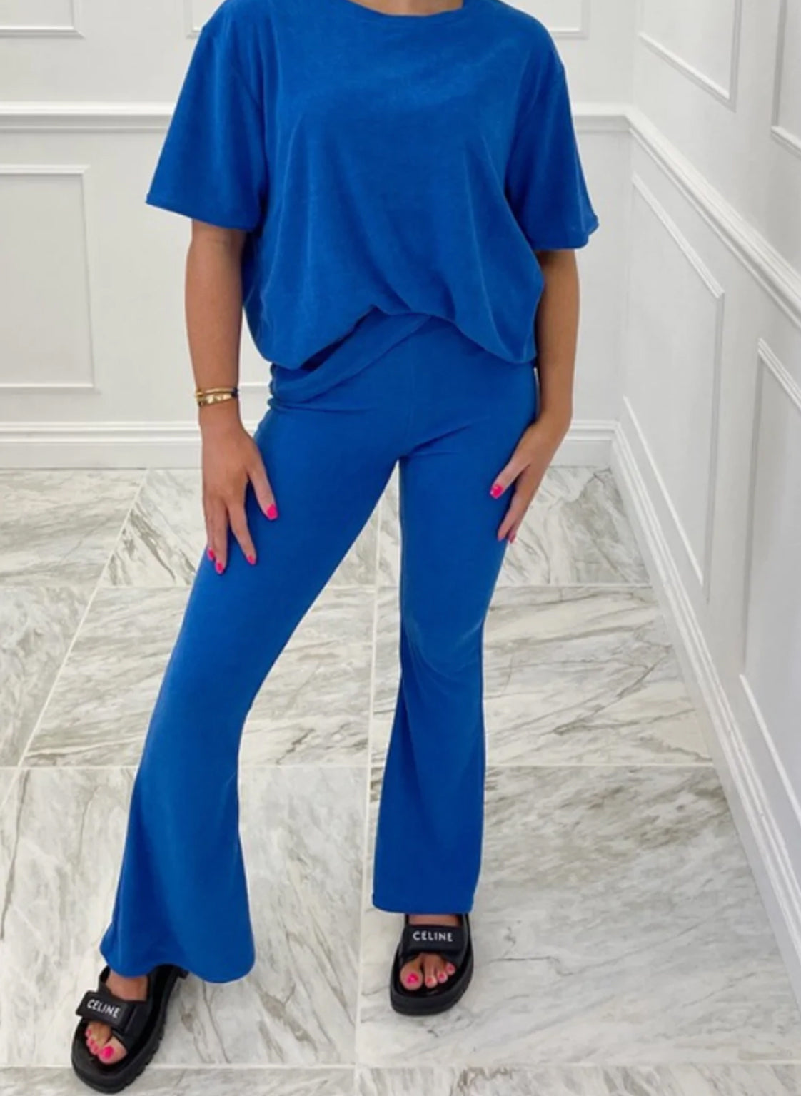 Rosie Blue Oversized Toweling Loungewear Set