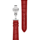 Prowler red leather apple watch strap