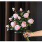 High-end and light luxury Bulgarian Roses (6 branches – light pink – Artificial)