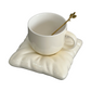 coffee cup with pillow coaster