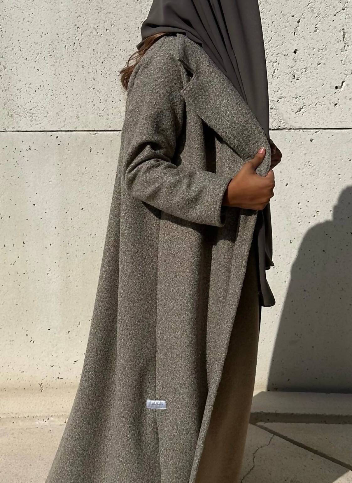 Gray Fur Abaya