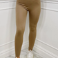 vienna taupe ribbed knitted leggings