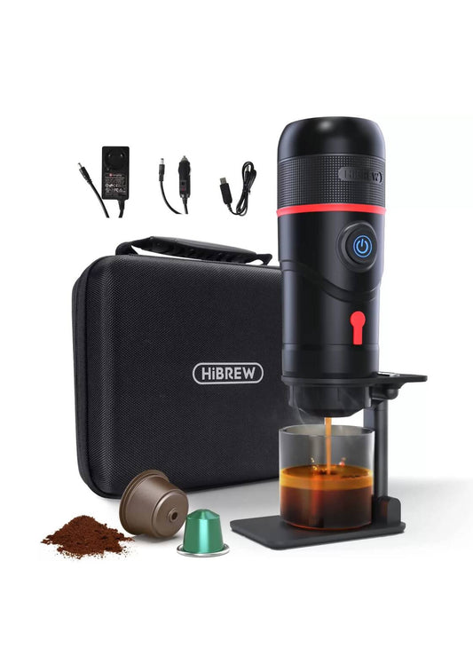 HIBREW 3-in-1 Portable Espresso Maker for Car - Blackk