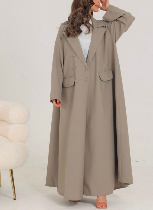 Blazered Beige Abaya  sizes